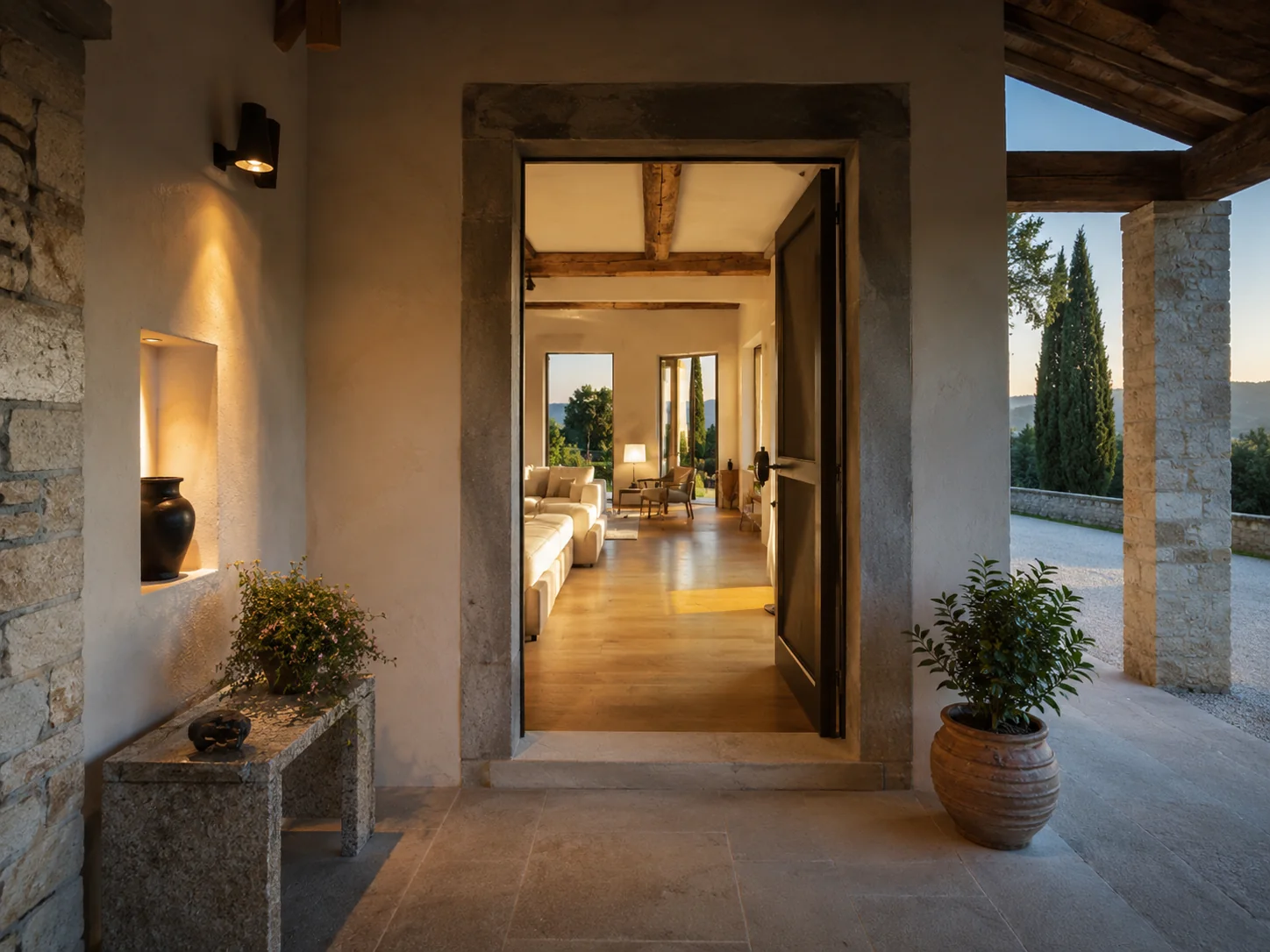 Ingresso di immobile ristrutturato in Toscana